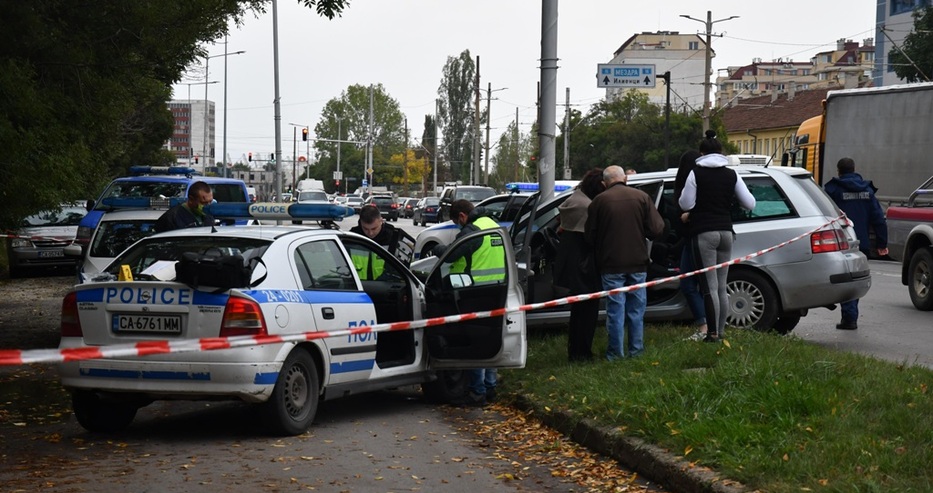 Кадри от стрелбата в София с ранени 2-ма полицаи. Простреляният от полицията е 31-годишен видинчанин