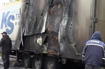 Огнен инцидент с ТИР край Войводиново предизвика транспортен хаос